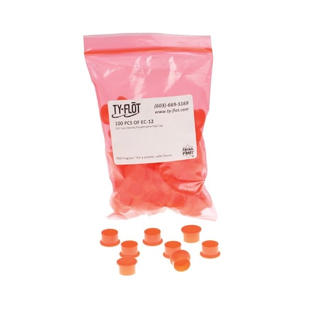 Guardian PURE SAFETY GROUP RED CAP 3/4Ft 100/PKG EC12RD